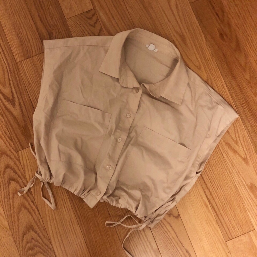 Garage Nude Cinched Blush Shirt (Size XS)